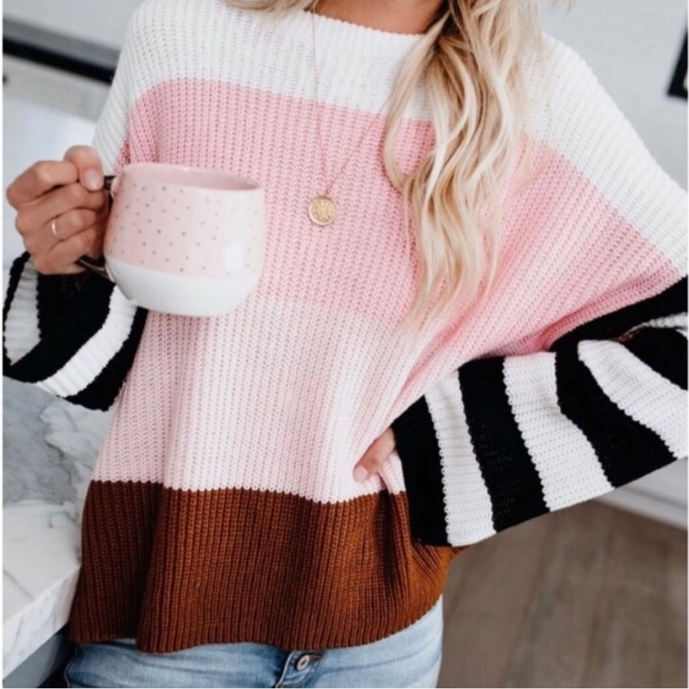VICI Colorful Striped Women's Sweater - Picture 2 of 5